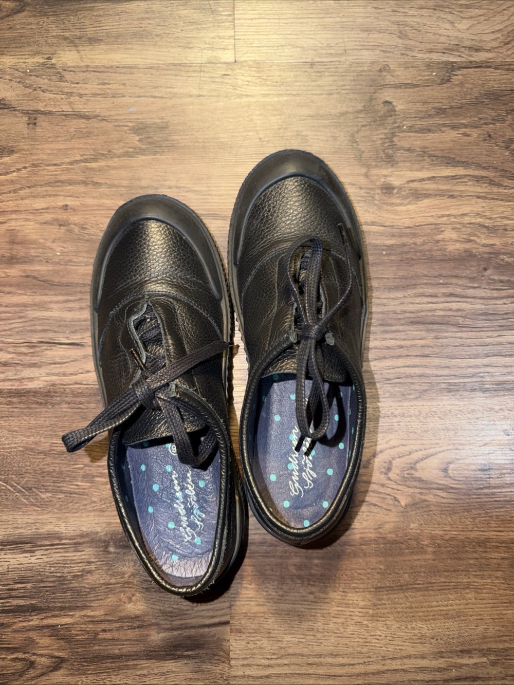 Gudrun Sjoden Slip On Lace Up Loafers Shoes Nappa Sneakers Black SZ 38 US 8